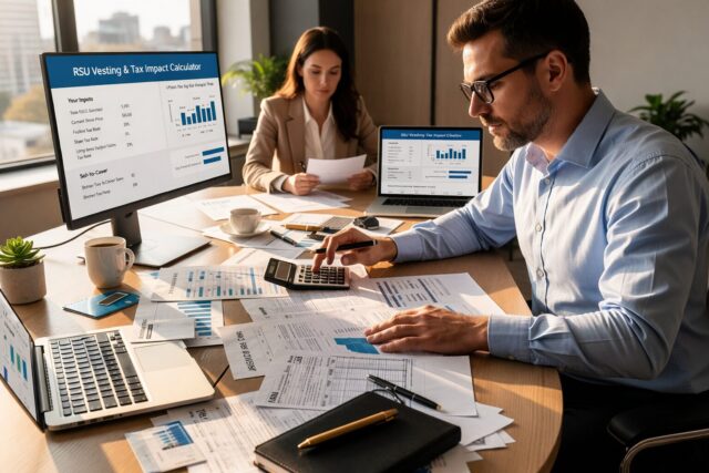 RSU Vesting & Tax Impact Calculator